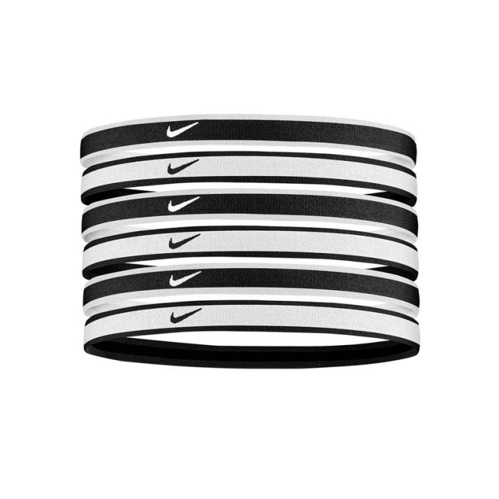 Bandeaux Nike Swoosh Sport Headbands 6 Pk Tipped White/black/white