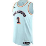 Color Bleu du produit Maillot NBA Victor Wembanyama San Antonio Spurs...