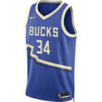 Color Blue of the product Maillot NBA Giannis Antetokounmpo Milwaukee Bucks...