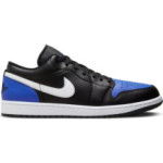 Color Schwarz des Produkts Air Jordan 1 Low Black Royal Toe