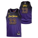 Color Violet du produit Maillot Enfants NBA Lebron James Los Angeles Lakers...