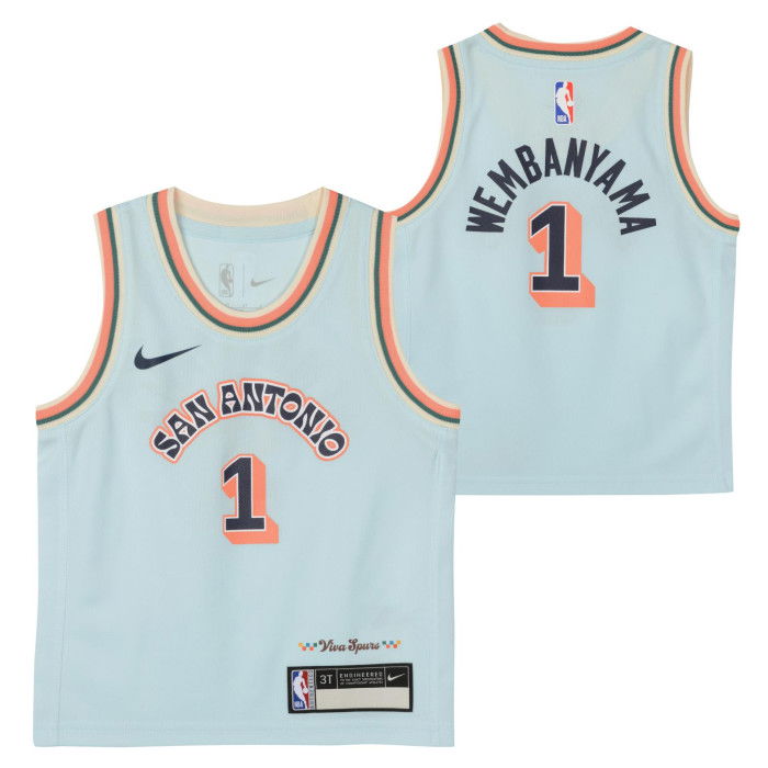 Maillot NBA Victor Wembanyama San Antonio Spurs 2024/25 Nike City Edition 0-7 Replica image n°3