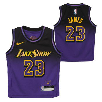 NBA Lebron James Los Angeles Lakers 2024 25 Nike City Edition 0 7 Replica Kids Jersey Basket4Ballers