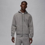 Color Gray product Zip Sweat Jordan Brooklyn Fleece carbon heather/white