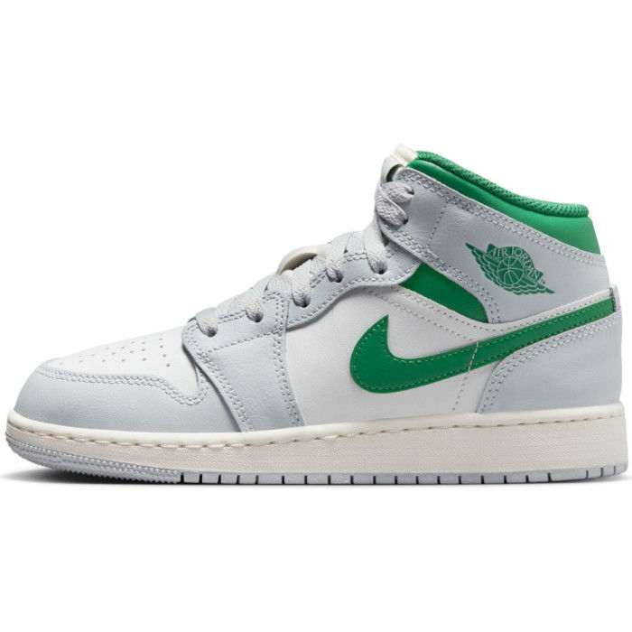 Air Jordan 1 Mid Summit White/Pine Green Enfants GS