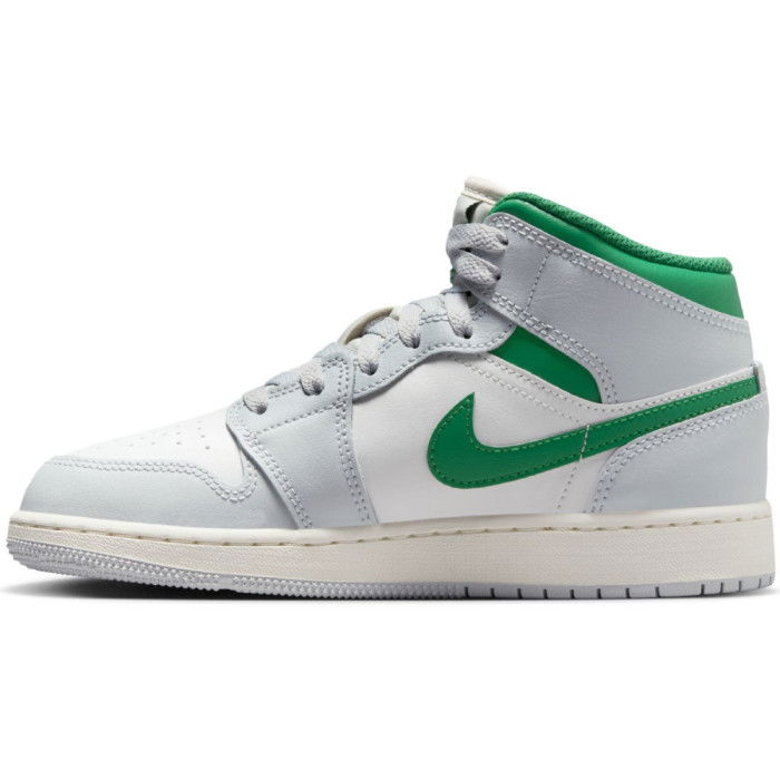 Air Jordan 1 Mid Summit White/Pine Green Enfants GS