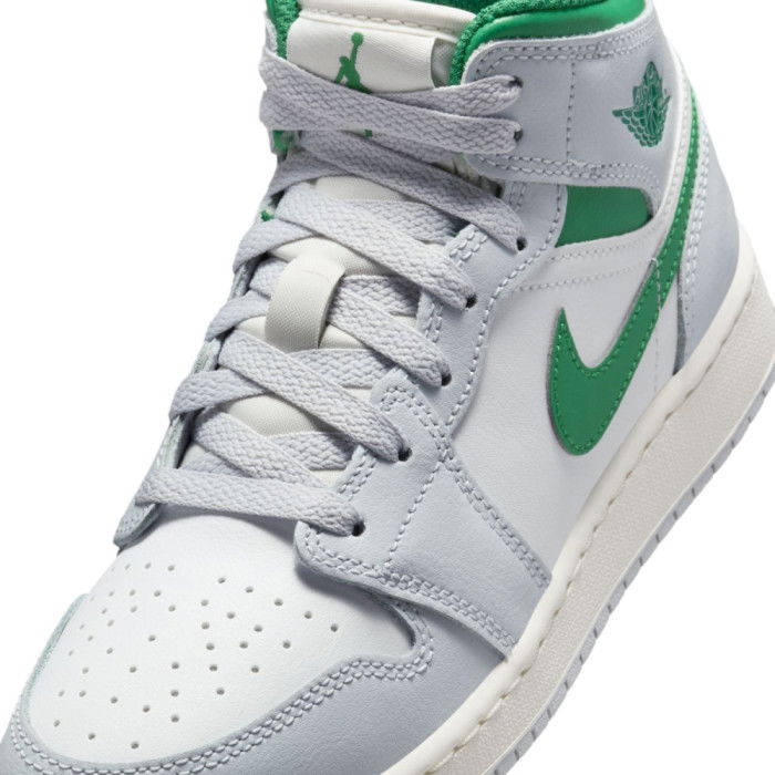 Air Jordan 1 Mid Summit White/Pine Green Enfants GS