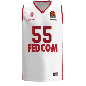 Spalding AS Monaco Mike James LNB White Jersey | Spalding