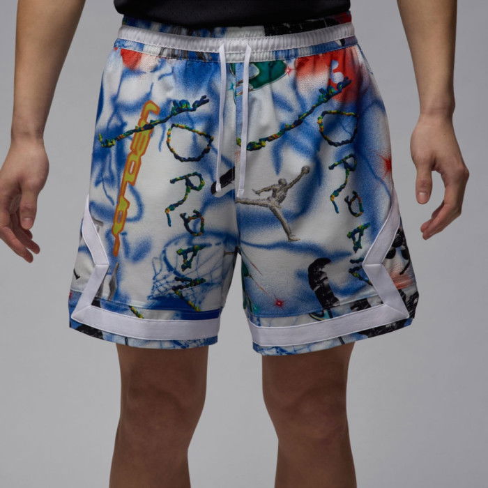 Short Jordan Sport AOP Woven Diamond White/Black