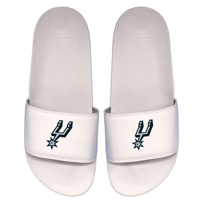 Claquettes ISLIDE NBA San Antonio Spurs Primary Logo White Motto