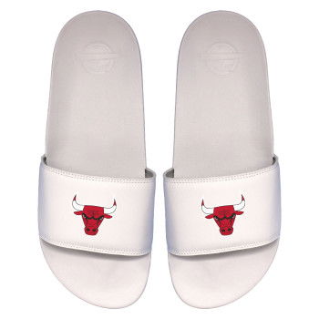 ISLIDE slides NBA Chicago Bulls Primary Logo White Motto