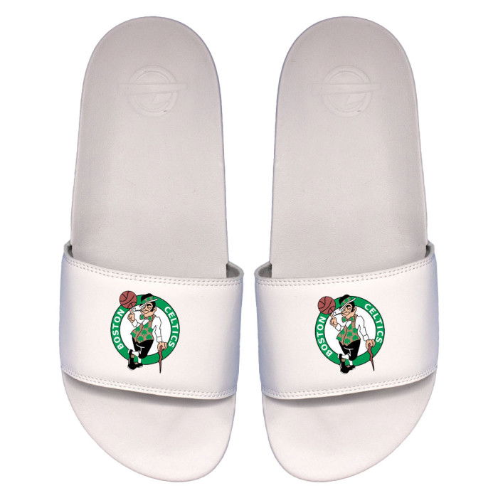 Claquettes ISLIDE NBA Boston Celtics Primary Logo White Motto