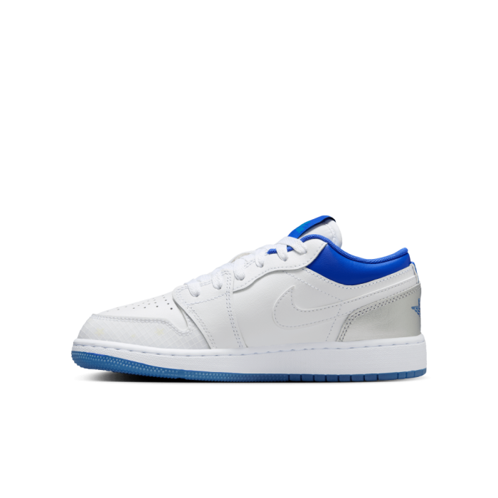 Air Jordan 1 Low Sneaker School white/hyperhyper royalmetallic silver