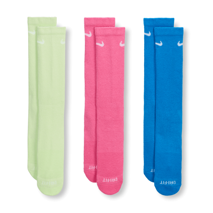 Pack de 3 paires de chaussettes Nike Everyday Plus multicolor