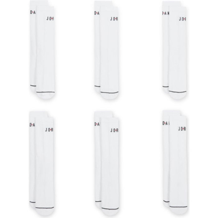 Pack de 6 paires de chaussettes Jordan Everyday white