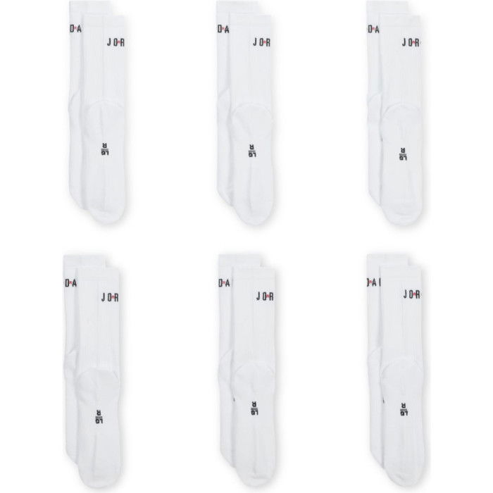 Pack de 6 paires de chaussettes Jordan Everyday white