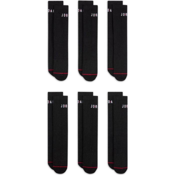 Pack de 6 paires de chaussettes Jordan Everyday black 