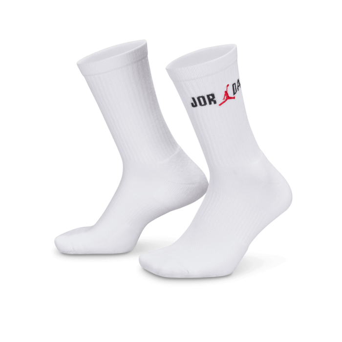 Chaussettes Jordan Everyday Play Crew white black red
