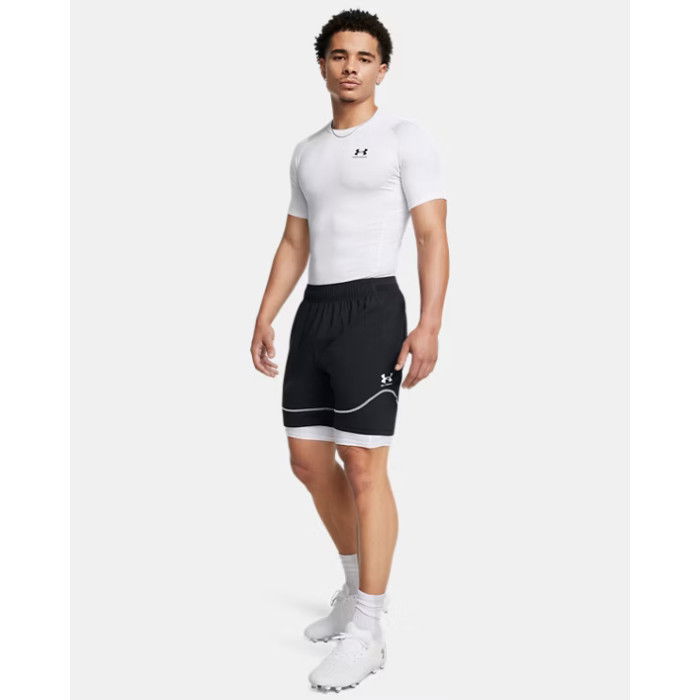T-shirt Compression Under Armour Heatgear White--black