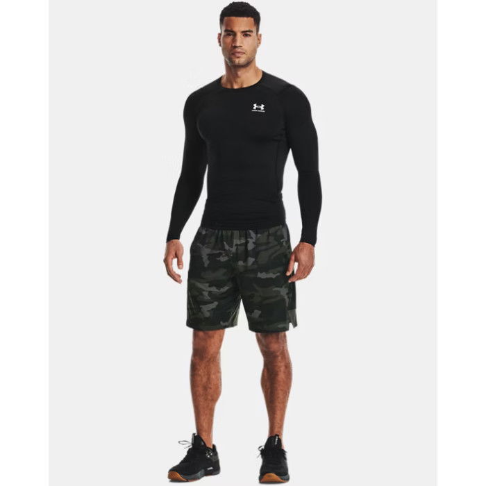 T-shirt Manches Longues Compression Under Armour Heatgear Black--white