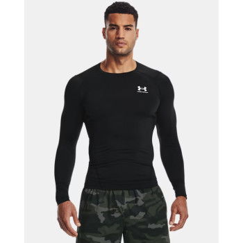 T-shirt Manches Longues Compression Under Armour Heatgear Black--white