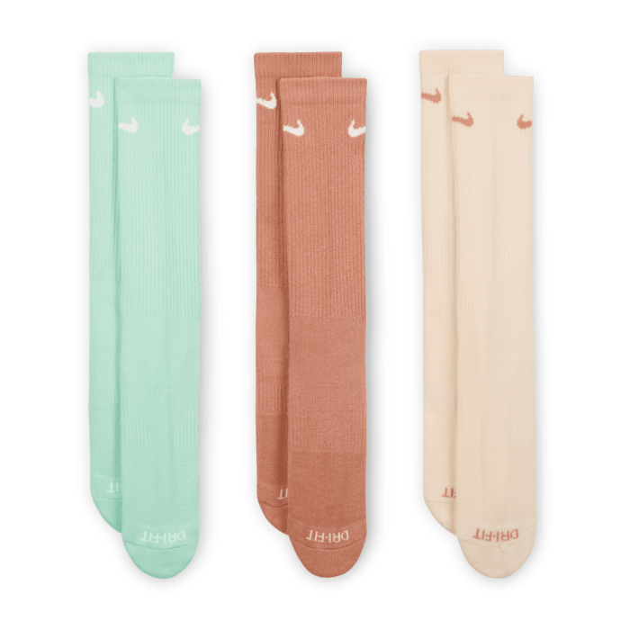 Pachet de 3 perechi de șosete multicolore Nike Everyday Plus Cushioned