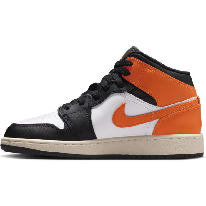 Air Jordan 1 Mid Black Toe Starfish Enfants GS