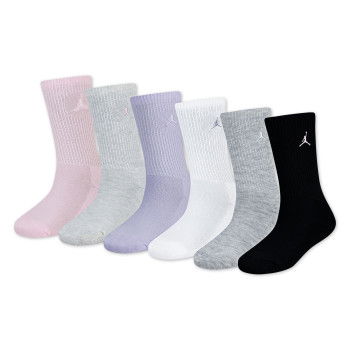 Jordan Everyday Essentials Socks 6pk Kids Pink Foam