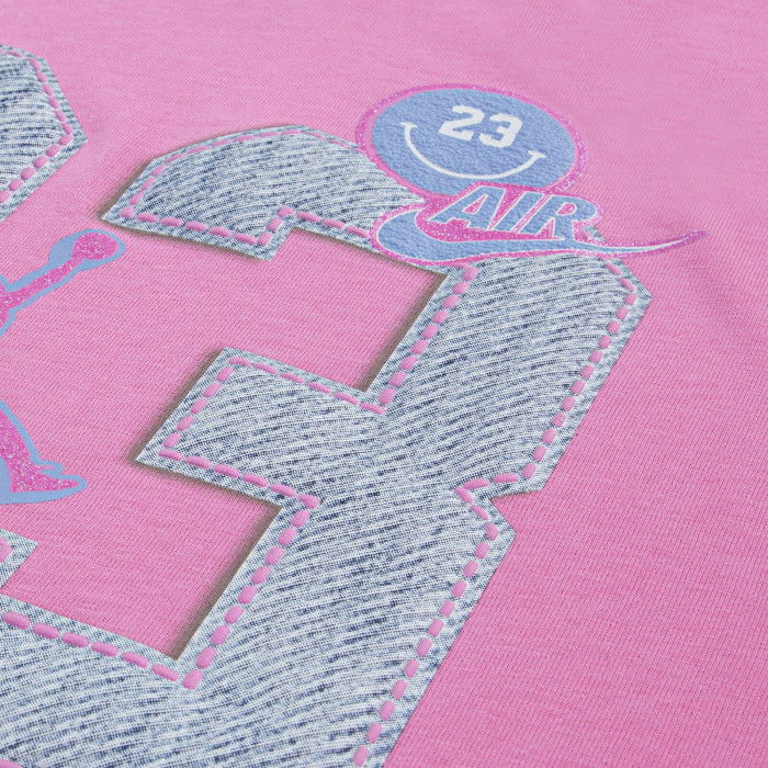 T-shirt Jordan Blue Jeans & Bling SS Tee Enfants Pink Glow