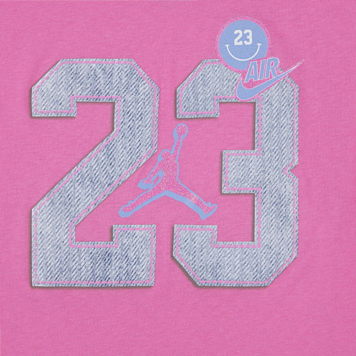 T-shirt Jordan Blue Jeans & Bling SS Tee Enfants Pink Glow