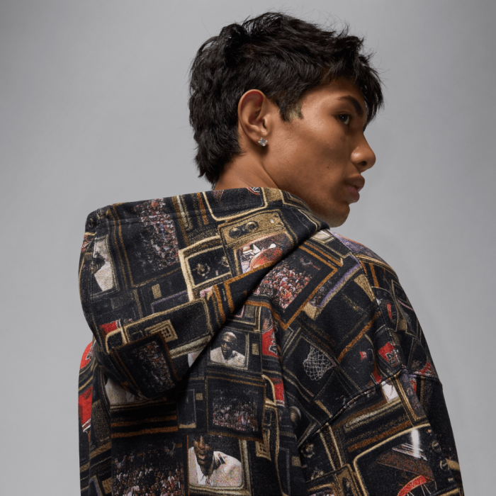 Jordan Brooklyn NBA TV φούτερ με κουκούλα μαύρο/ναυτικό