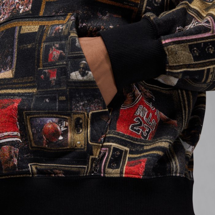 Jordan Brooklyn NBA TV φούτερ με κουκούλα μαύρο/ναυτικό