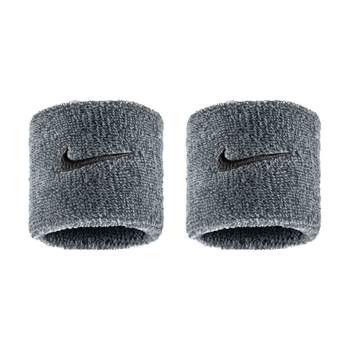 Poignets éponge Nike Swoosh Classic Wristbands 2pk Cool Grey/black