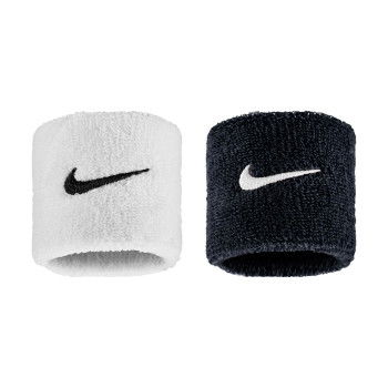 Poignets éponge Nike Swoosh Classic Wristbands 2pk Black/white