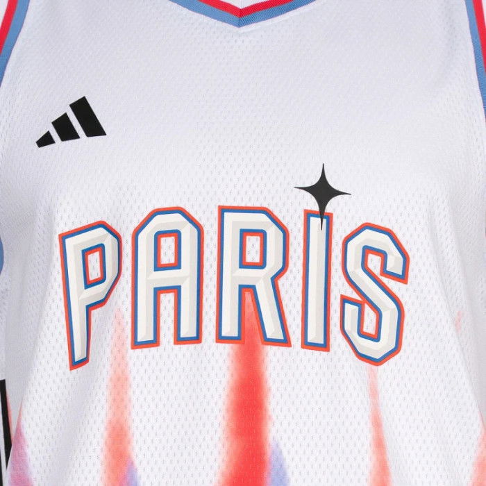 Maillot adidas Paris Basket Away Enfants Blanc