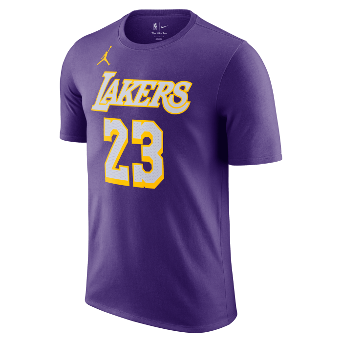 T-shirt Jordan NBA LeBron James Los Angeles Lakers Statement Edition field purple