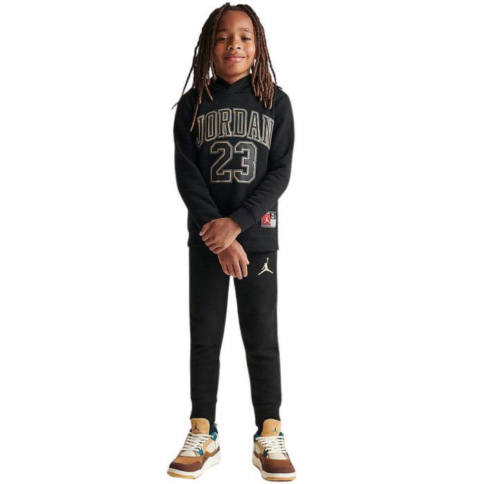 Ensemble Jordan Jersey Pack Sweat/Pantalon Set Enfants Black/gold