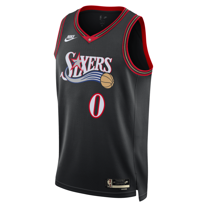 Nike NBA Trikot Tyrese Maxey Philadelphia 76ers Hardwood Classic Edition Swingman