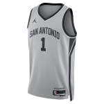 Color Gris du produit Maillot NBA Victor Wembanyama Jordan Statement...