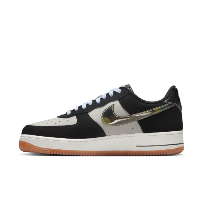 Nike Air Force 1 Low '07 LV8 Blck Patent Camo Swoosh