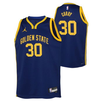Maillot Nike Enfants NBA Stephen Curry Golden State Warriors Boys Statement Swingman Jersey Black