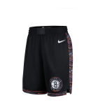 Color Noir du produit Short NBA Brooklyn Nets Nike City Edition 25 Swingman