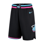 Color Noir du produit Short NBA Miami Heat Nike City Edition 25 Swingman