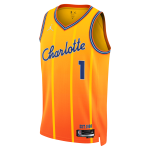 Color Orange du produit Maillot Nike NBA Lamelo Ball Charlotte Hornets City...