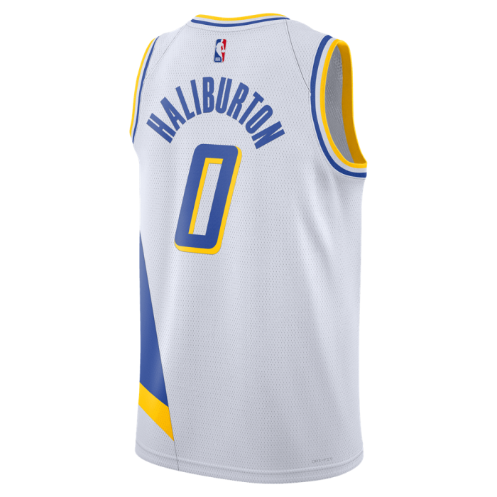 Maillot Nike NBA Tyrese Haliburton Indiana Pacers City Edition 25 Swingman