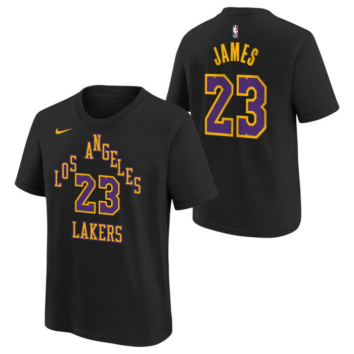 Camiseta Nike NBA Lebron James Los Angeles Lakers Preto City Edition