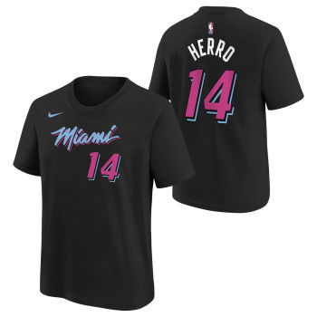 T-shirt Nike NBA Tyler Herro Miami Heat Enfants Black City Edition