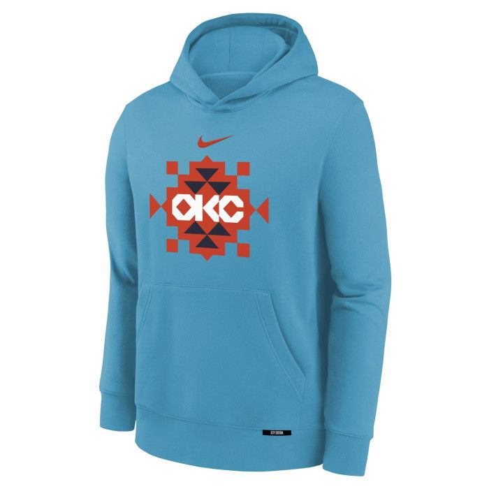 Nike NBA Oklahoma City Thunder Kids Hoodie Dk Turquoise City Edition