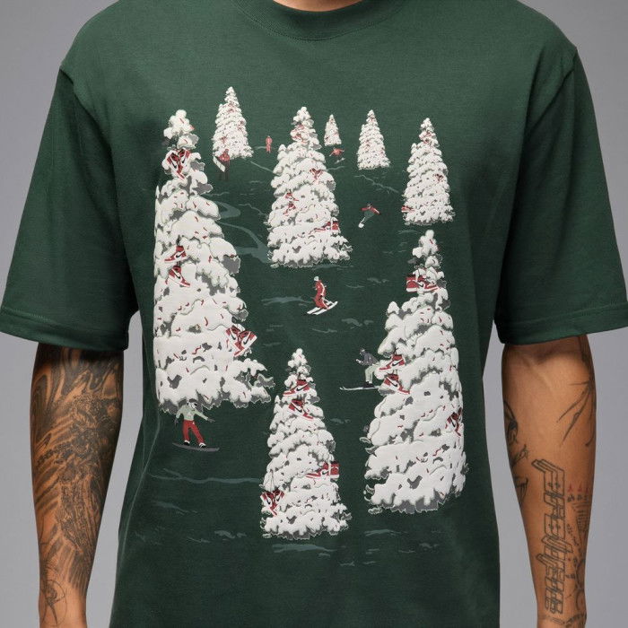 T-shirt Jordan Brk Holiday GFX Crew midnight green