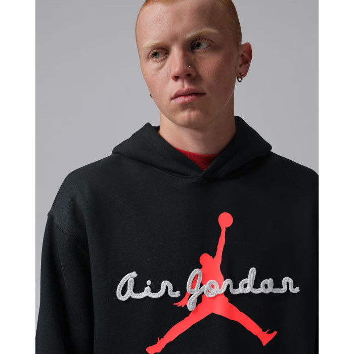 Sweat à capuche Jordan Brooklyn Fleece AJ6 black Infrared